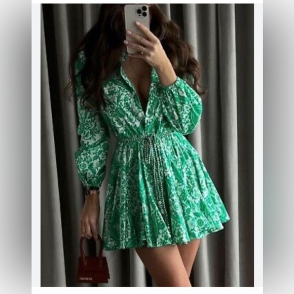Zara blogger paisley shirt dress - Picture 1 of 4